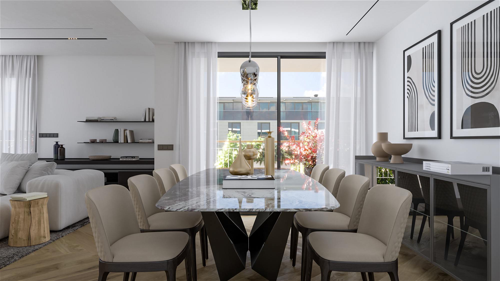 living - 252m² apartment with 50m² terrace for sale in Tres Torres - gallery - 4