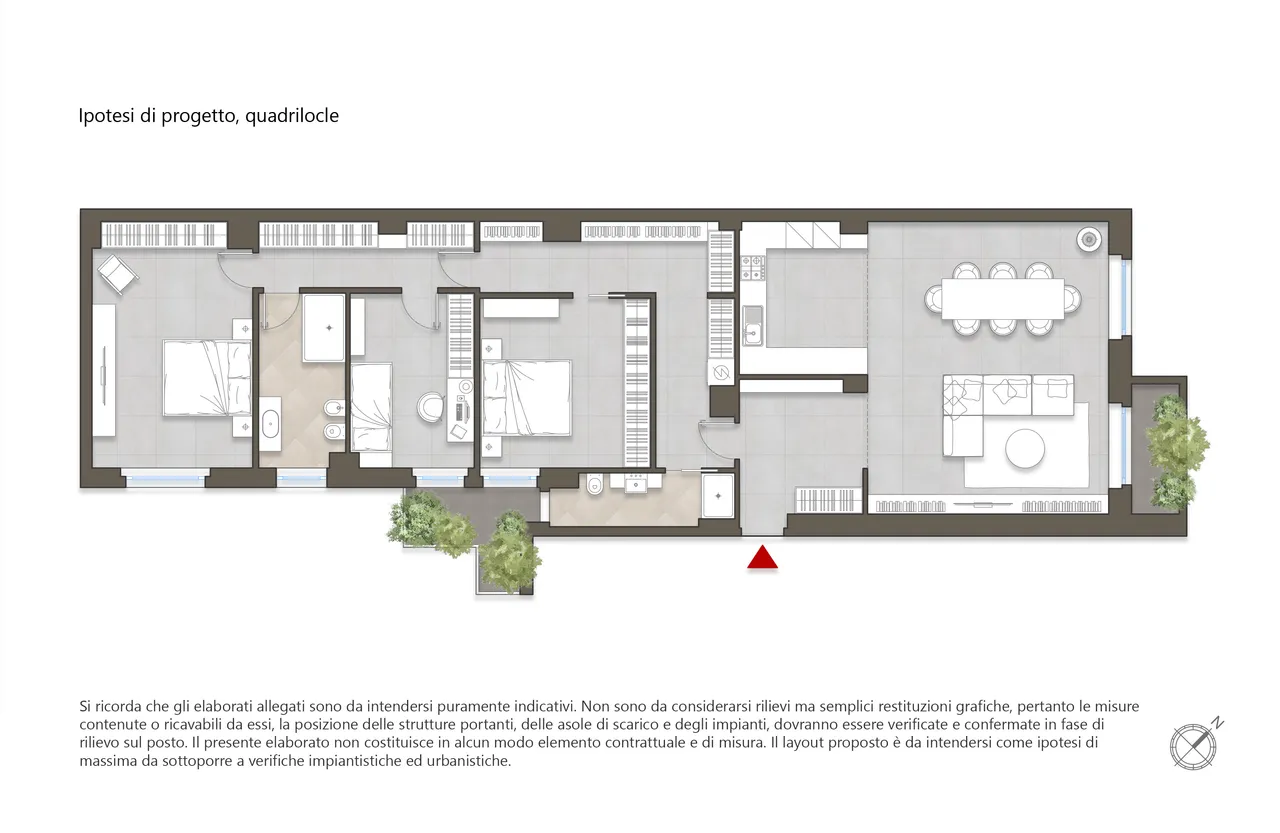 living - Gran Sasso 20 - Living - Dils - Verdiepingsplan - 1