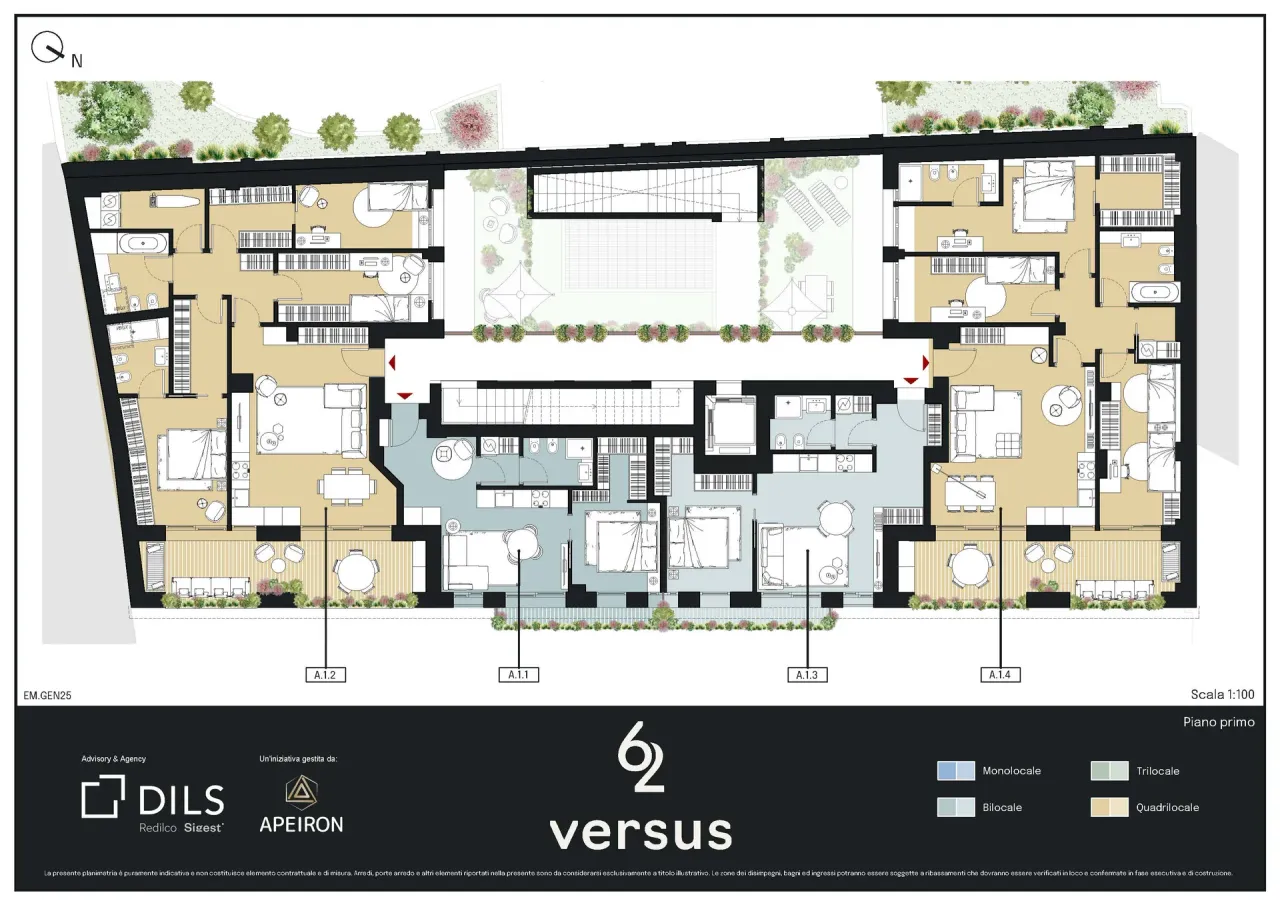 living - Versus Milano - Living - Dils - Plan d'étage - 1