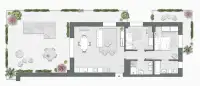 Two Bedrooms of 111 sqm - Edificio C4 - LivinUp  | Milano - Floor Plan thumbnail - 1