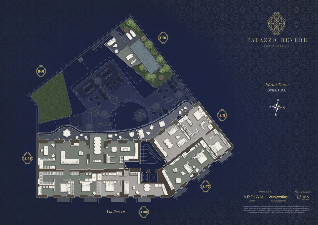 living - Palazzo Revere - Living - Dils - Plan d'étage - 4
