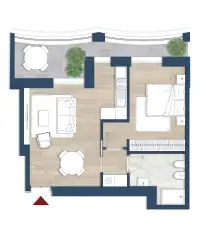 living - Balilla 16/18 - Living - Dils - Plan d'étage thumbnail - 1