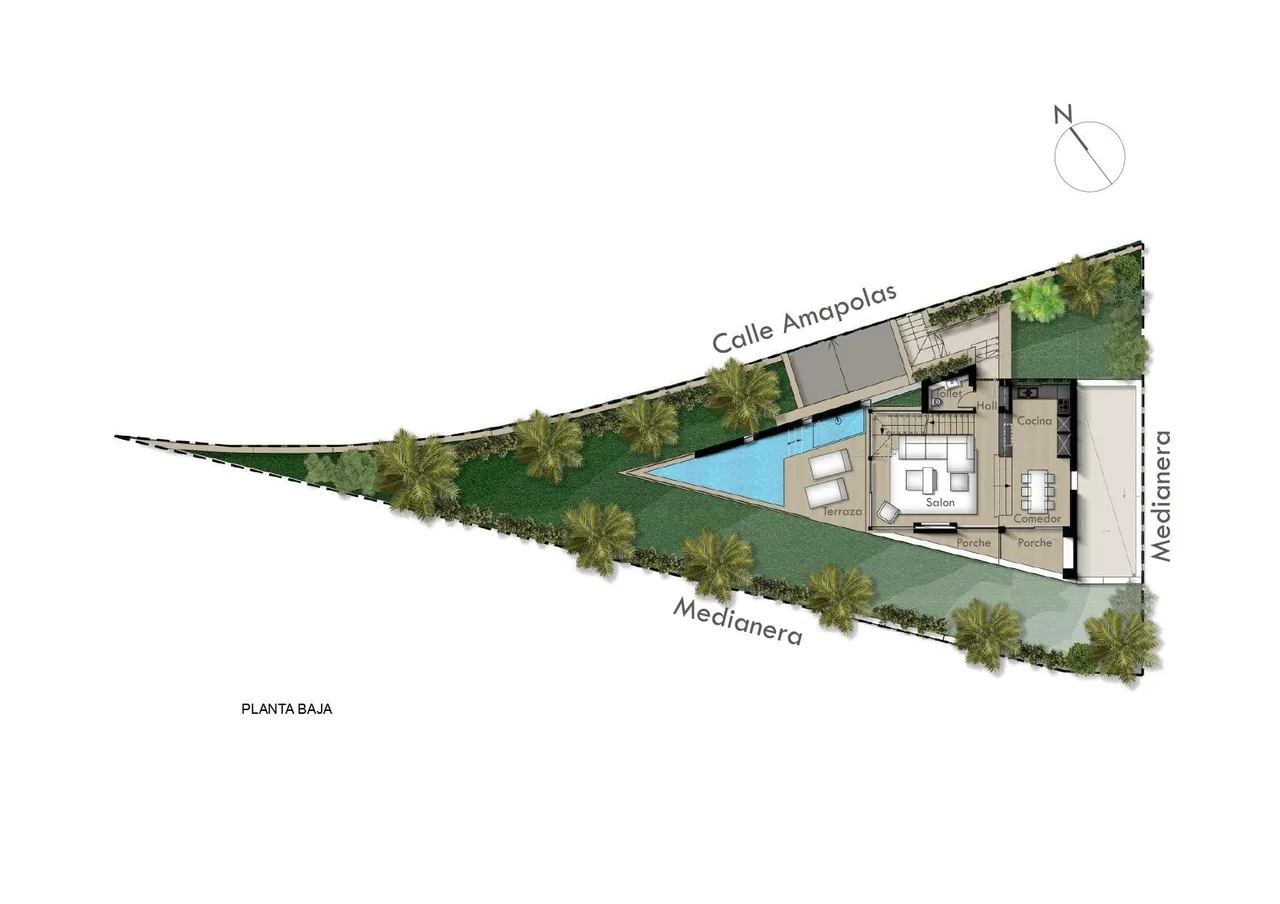 living - 264m² house / villa with 151m² terrace for sale in Nueva Andalucía - Floor Plan - 2
