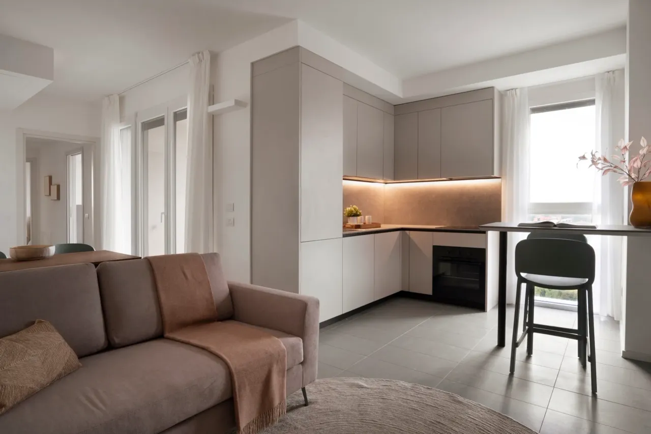 Two Bedrooms of 101 sqm - Edificio C1 - LivinUp  | Milano - Floor Plan - 1
