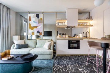 living - Piso de 57m² en alquiler en Eixample Derecho, Barcelona - featured