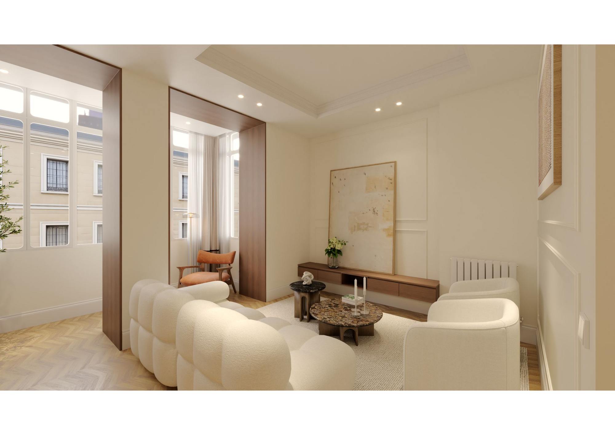living - 160m² apartment for sale in Almagro, Madrid - gallery thumbnail - 1