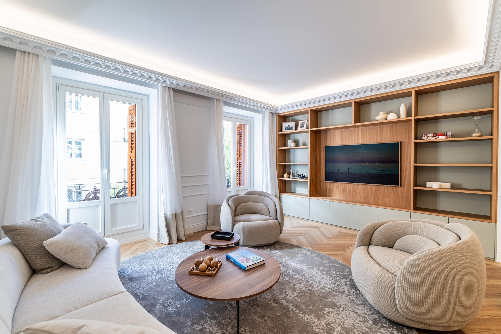 living - Piso de 185m² en venta en Recoletos, Madrid - gallery - 2