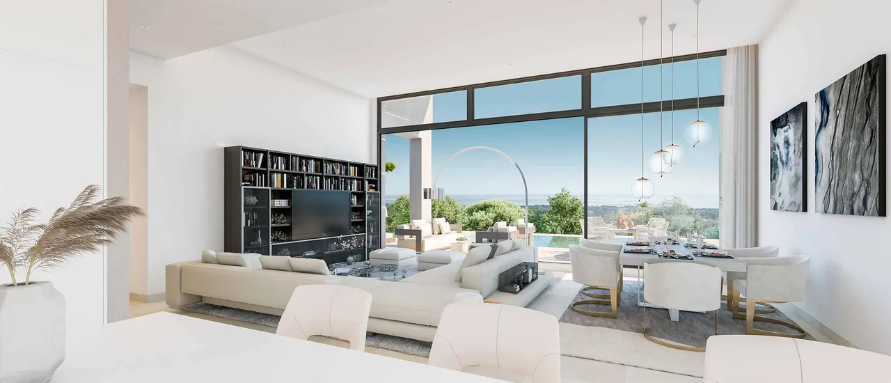 living - New build luxury villa for sale with sea views in La Alquería, Benahavís - gallery - 7