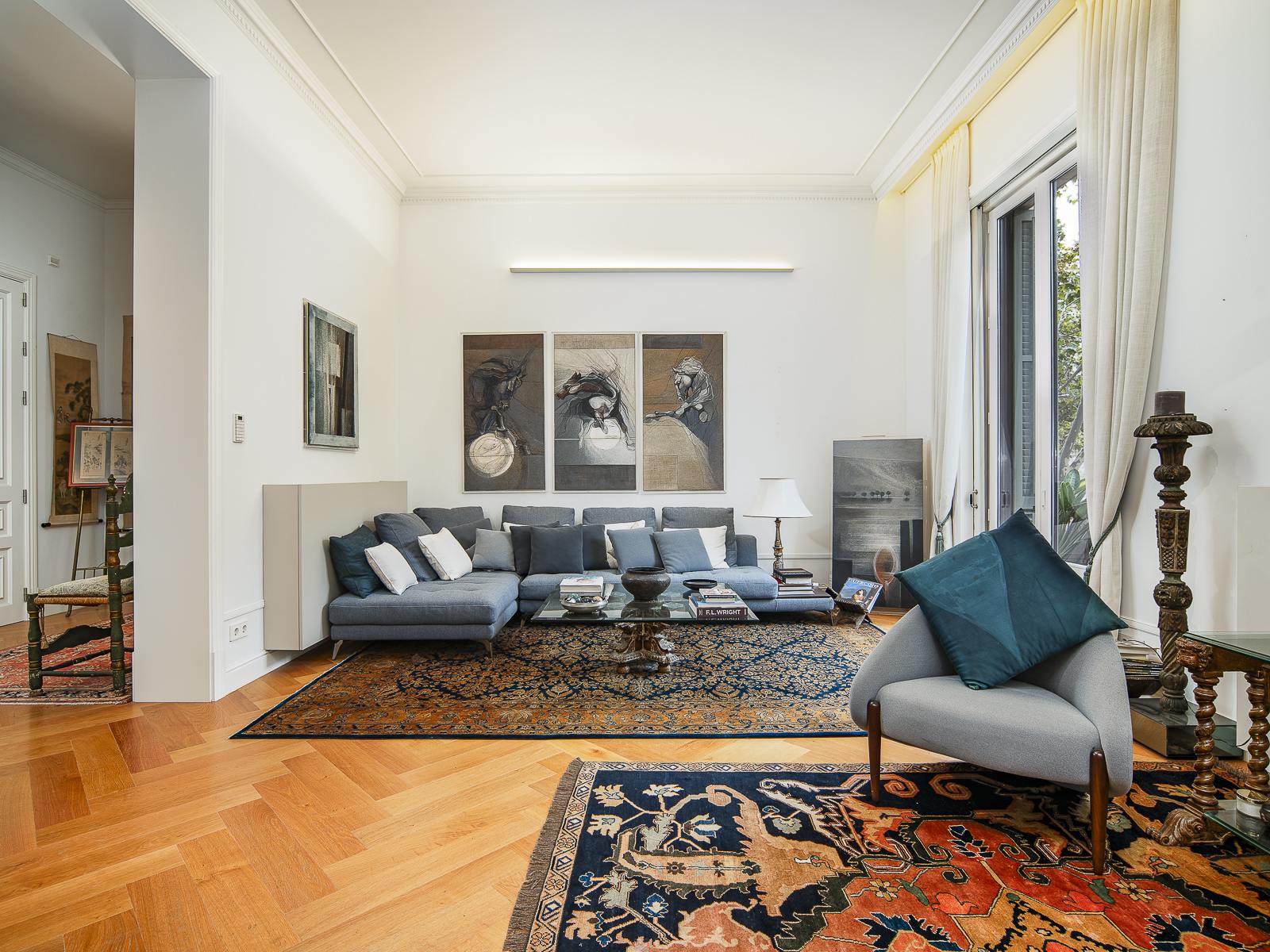 living - Piso de 134m² con 26m² terraza en venta en Eixample Derecho - gallery - 7