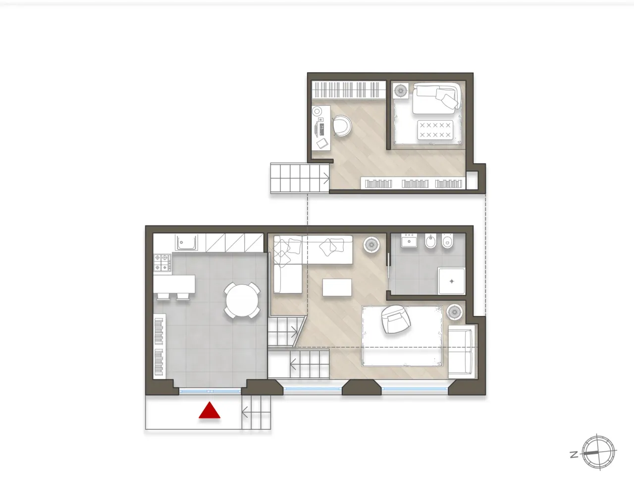 living - Isonzo 24 - Living - Dils - Plan d'étage - 1