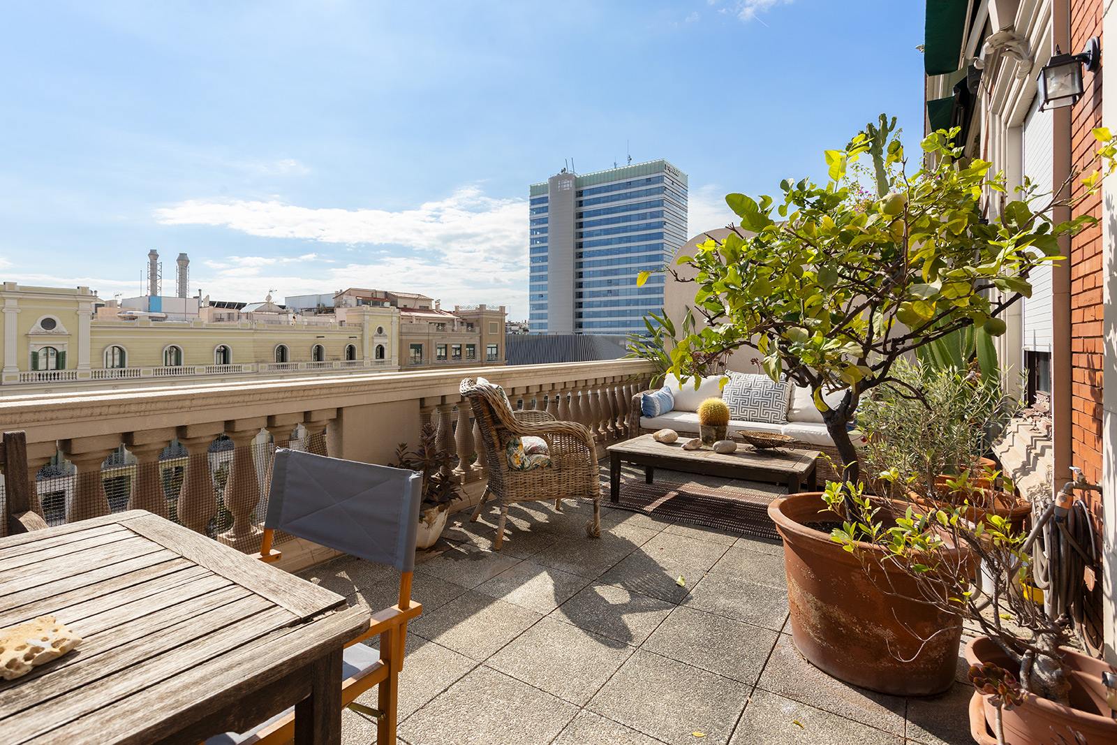 living - Piso de 259m² con 84m² terraza en venta en Turó Park - featured