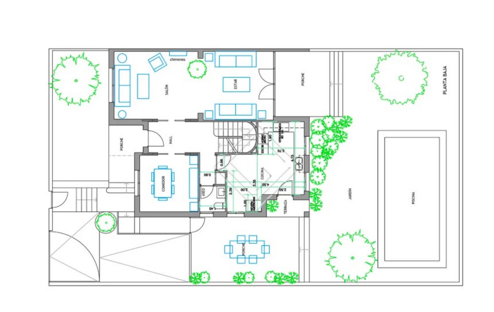 living - Casa / villa de 432m² con 70m² de jardín en venta en Hispanoamérica - Plano del piso thumbnail - 1