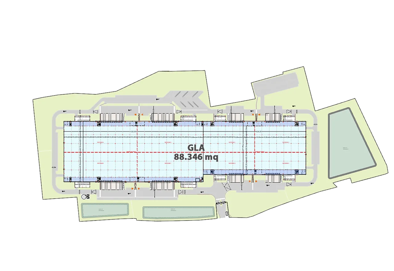 logistics - South Verona - Logistics - Dils - Verdiepingsplan - 1
