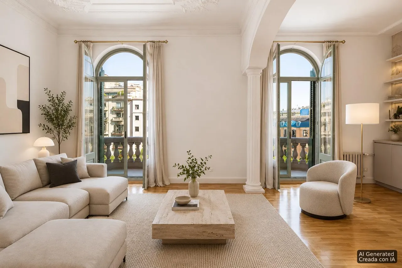 living - 217m² apartment with 10m² terrace for sale in Eixample Left - gallery - 6