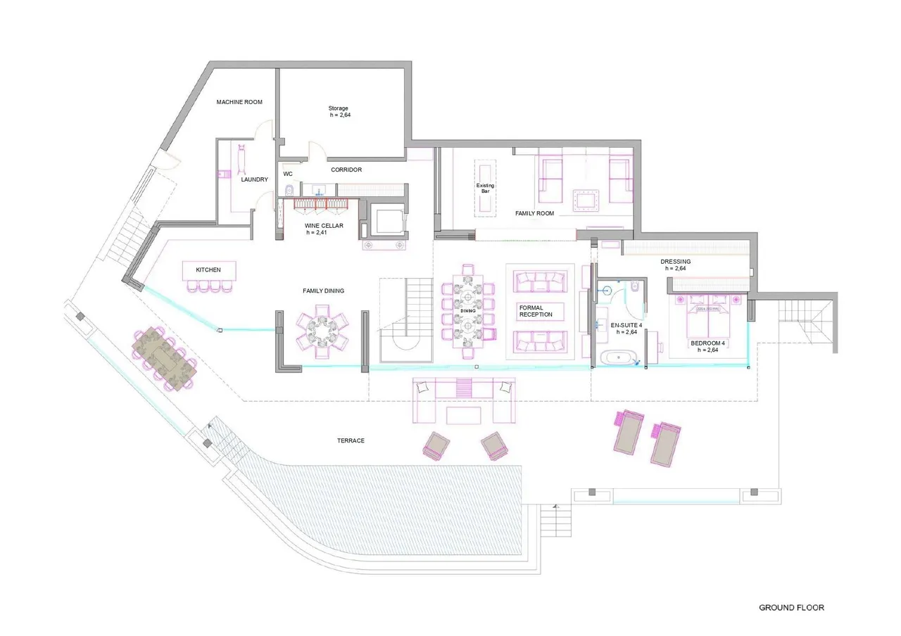 living - 715m² house / villa with 800m² garden for sale in Madroñal - Floor Plan - 2