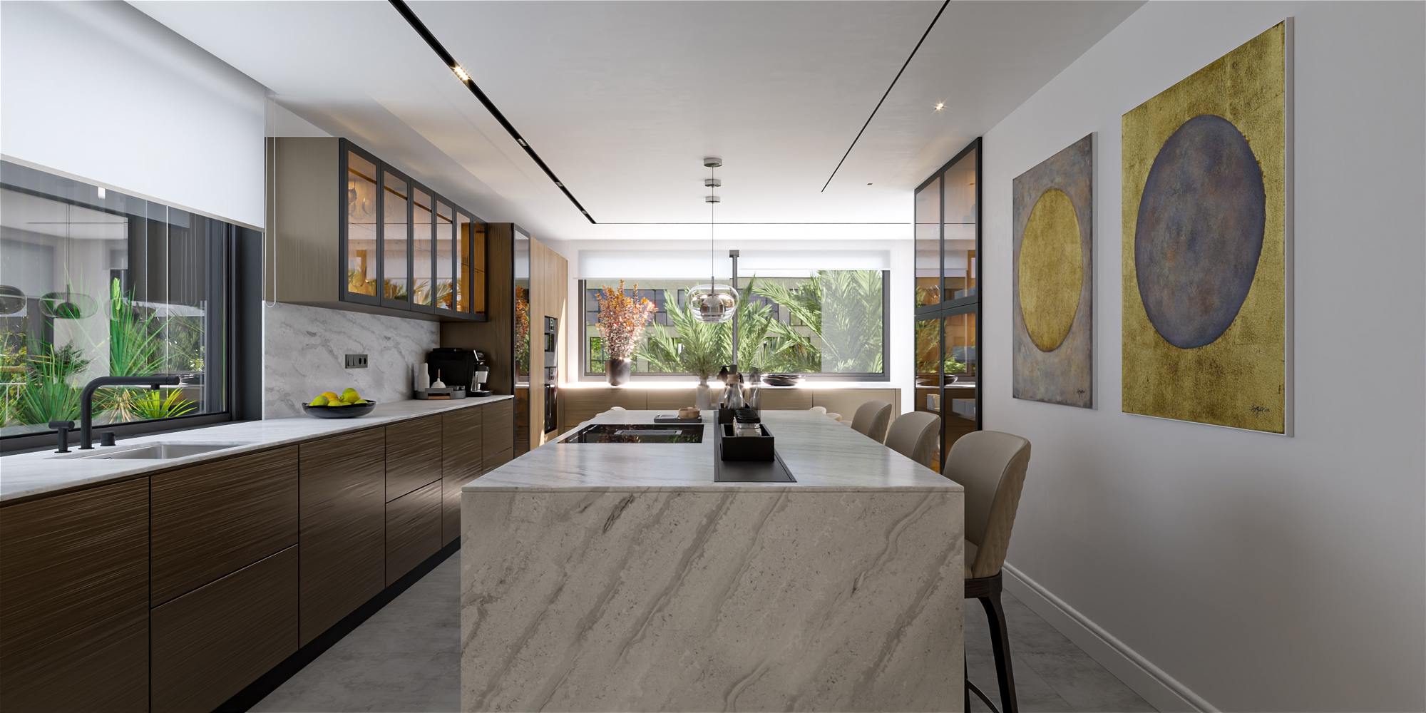 living - Piso de 252m² con 50m² terraza en venta en Tres Torres - gallery thumbnail - 5