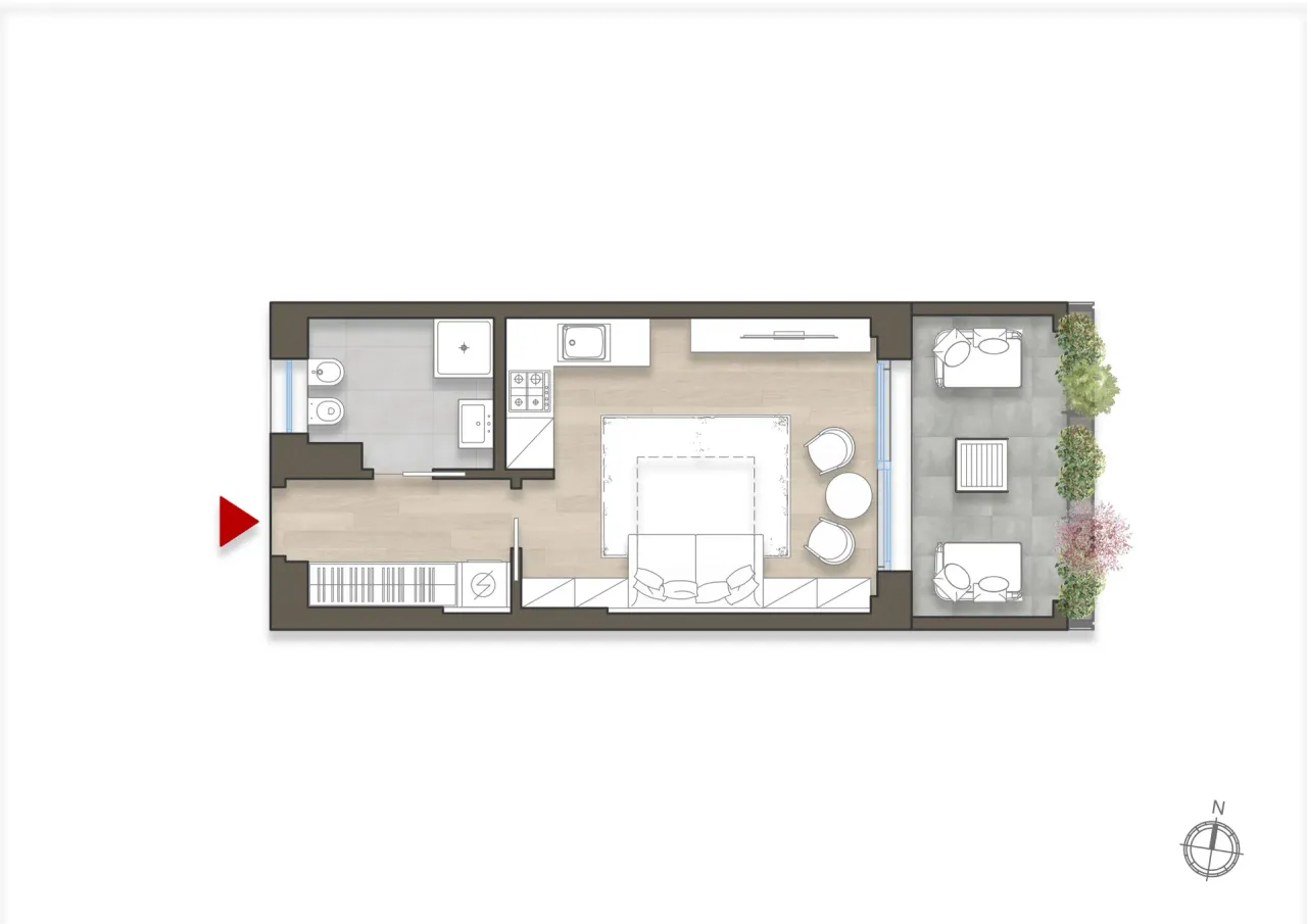 living - Adamello 10 - Living - Dils - Plan d'étage - 1