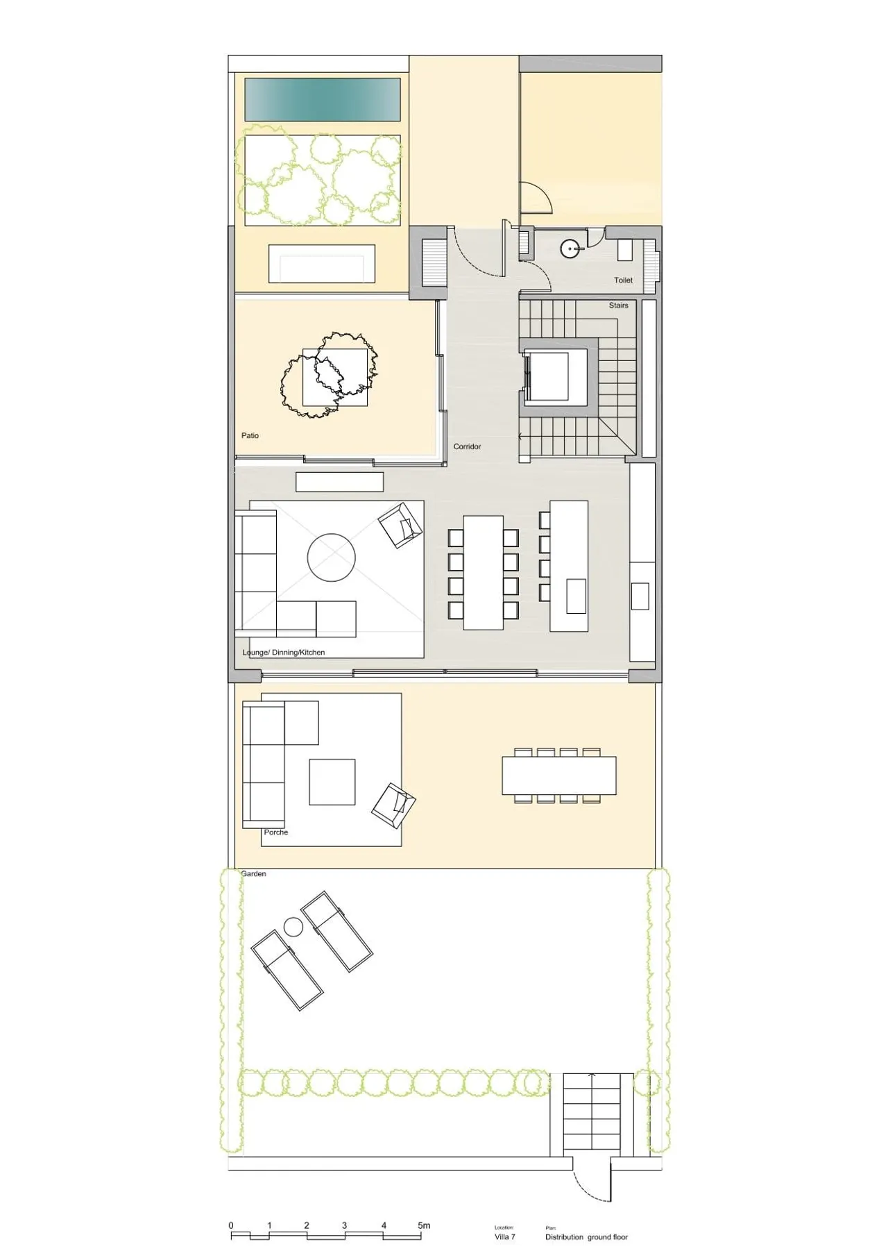 living - 373m² house / villa with 240m² terrace for sale in Golden Mile - Floor Plan - 2