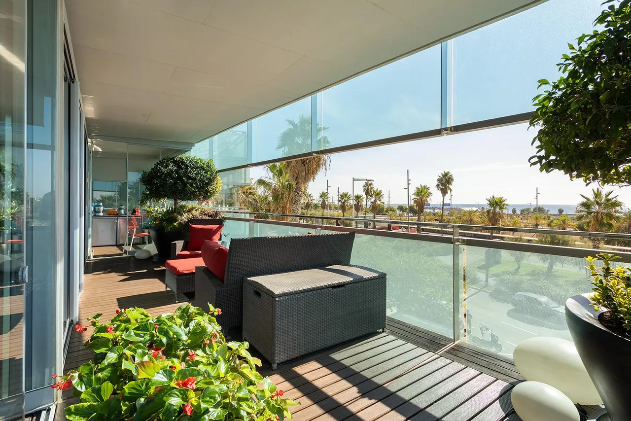 living - Piso de 130m² con 84m² terraza en venta en Diagonal Mar - gallery - 9