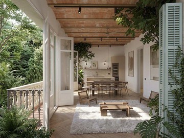 living - Piso de 92m² con 6m² terraza en venta en Eixample Izquierdo - featured
