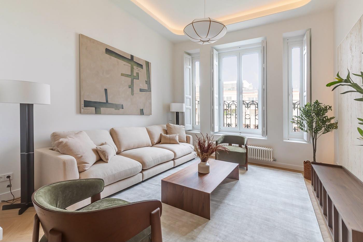 living - Piso de 154m² con 23m² terraza en venta en Goya, Madrid - featured