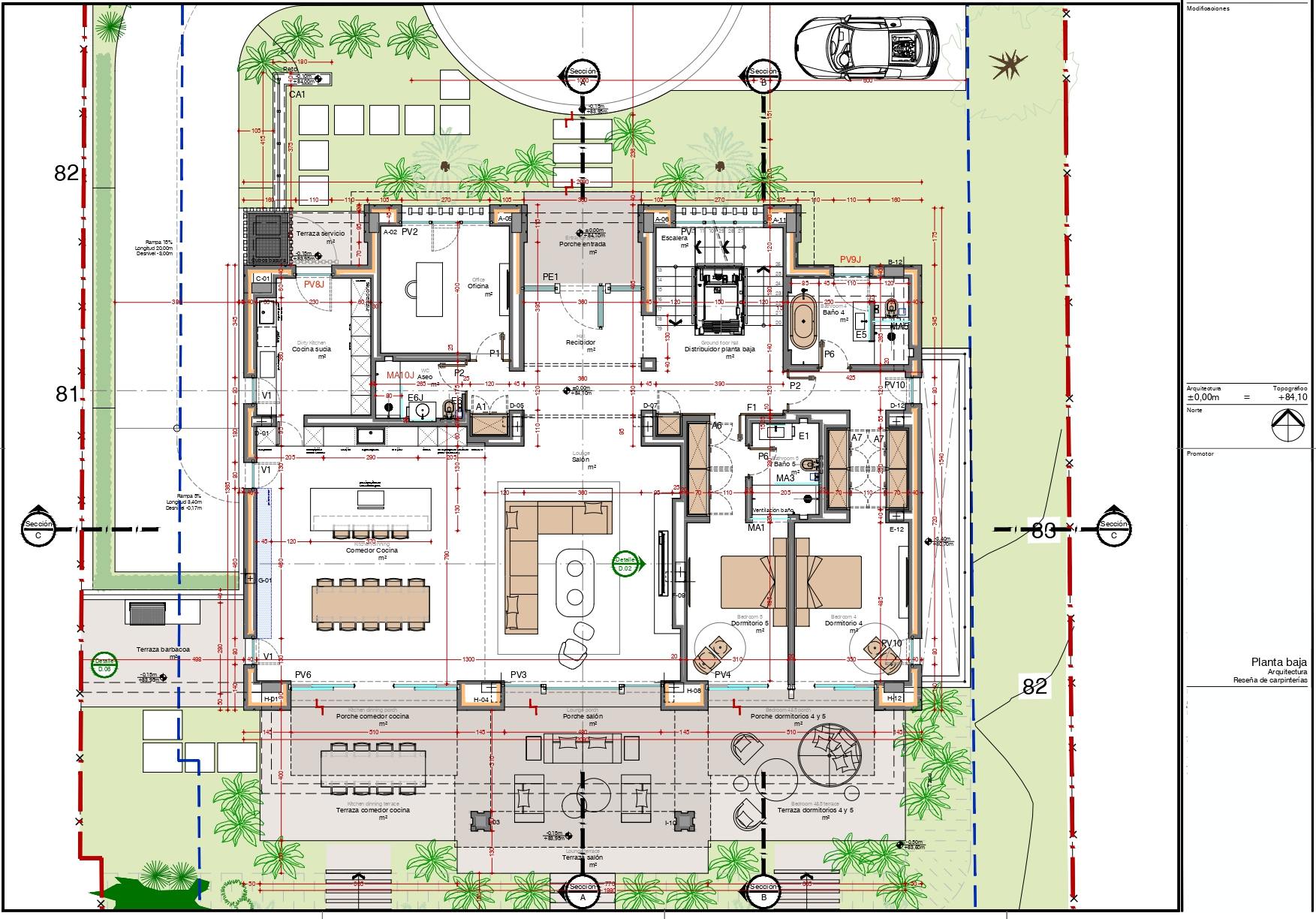 living - Casa / villa de 862m² con 202m² terraza en venta en Milla de Oro - Plano del piso thumbnail - 3