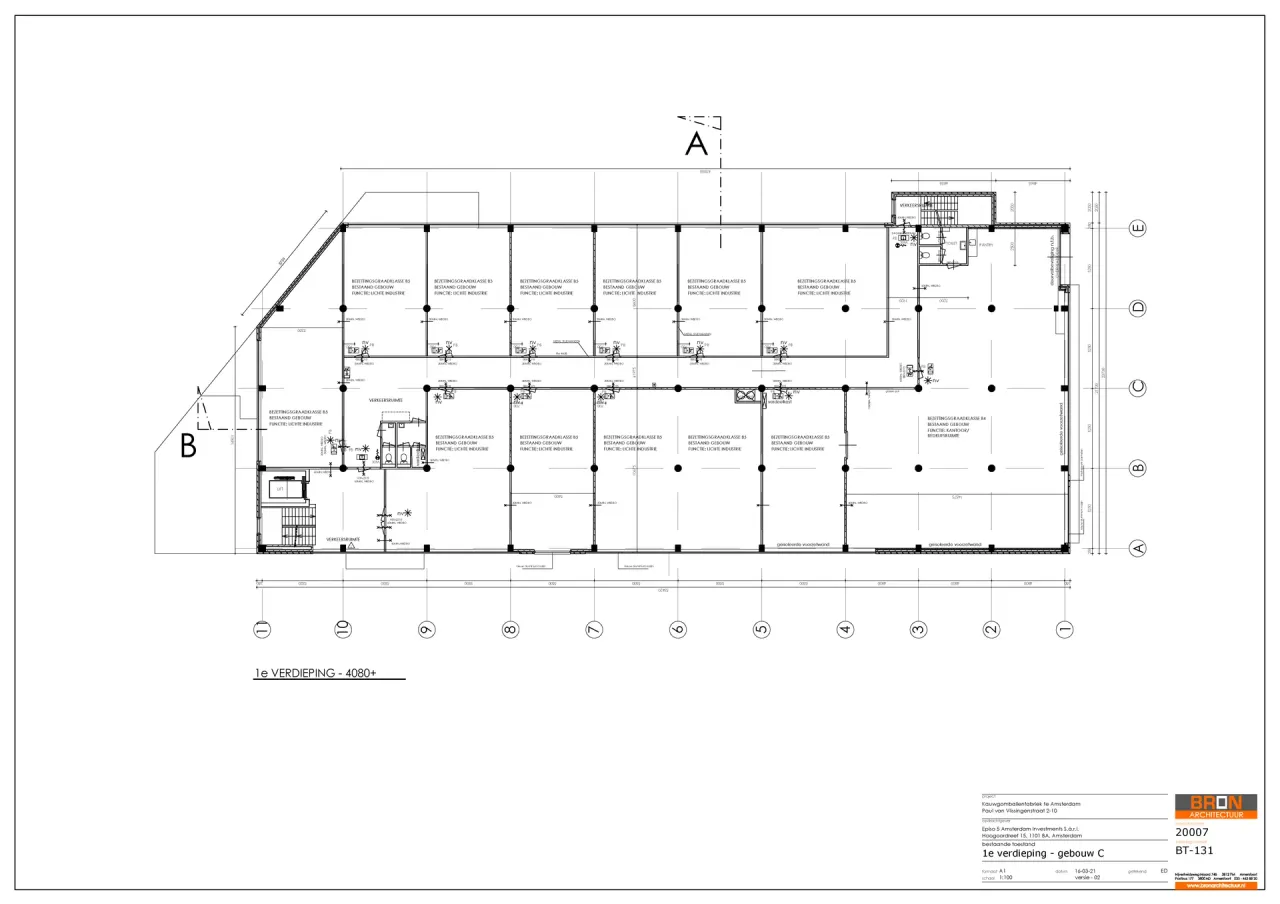 office - De Kauwgomballenfabriek - Bestaande Bouw - Office - Dils - Plan d'étage - 2