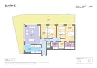 living - Piso de 133m² con 72m² terraza en venta en Diagonal Mar - Plano del piso thumbnail - 1