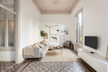 living - Piso de 116m² con 6m² terraza en venta en El Born - featured