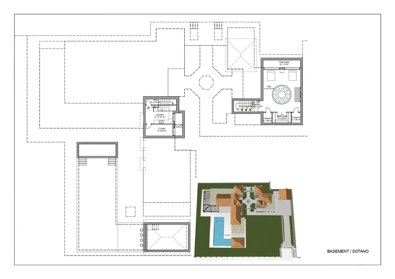 living - 603m² house / villa with 342m² terrace for sale in Nueva Andalucía - Floor Plan - 1