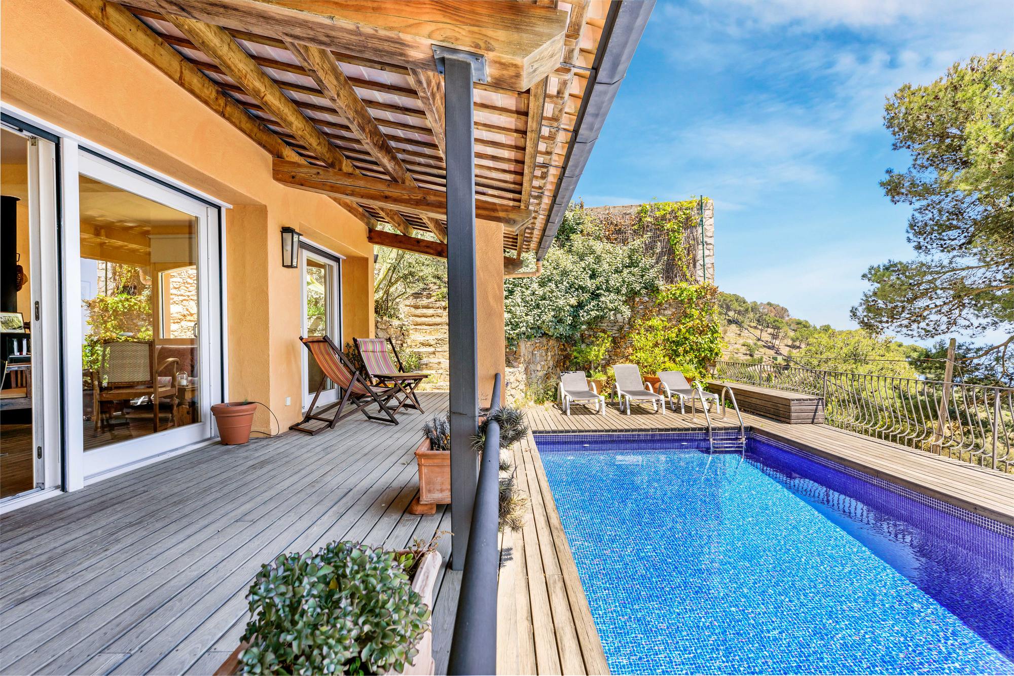 living - Villa con vistas del mar en venta, Costa Brava - gallery - 9