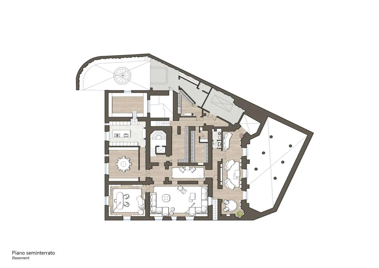 living - Villa Astaldi - Living - Dils - Plan d'étage - 4