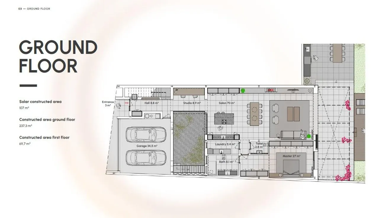 living - Casa / villa de 588m² en venta en Establiments - Plano del piso - 2