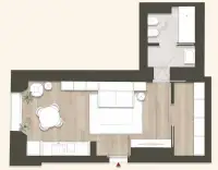 living - Monte Nero 58 - Wonen - Dils - Verdiepingsplan thumbnail - 1