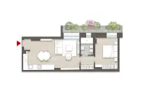 living - Magenta 54 unità C401 - Living - Dils - Plan d'étage thumbnail - 1