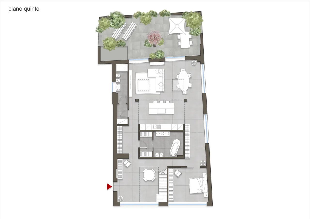 living - Via Water Tobagi n. 8 Milano - Living - Dils - Verdiepingsplan - 1