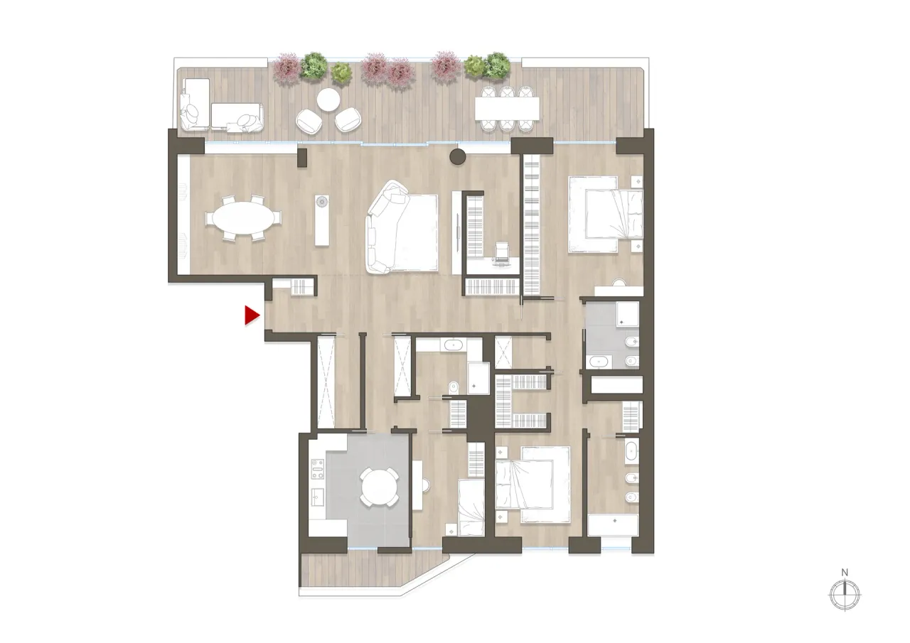 living - Senofonte 2B - Living - Dils - Verdiepingsplan - 1