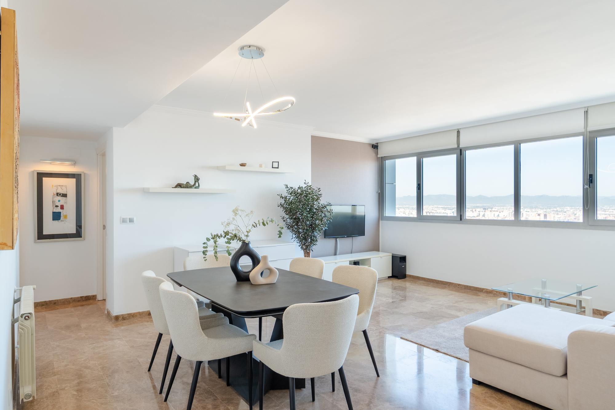 living - 131 m² apartment for rent in Ciudad de las Ciencias - featured