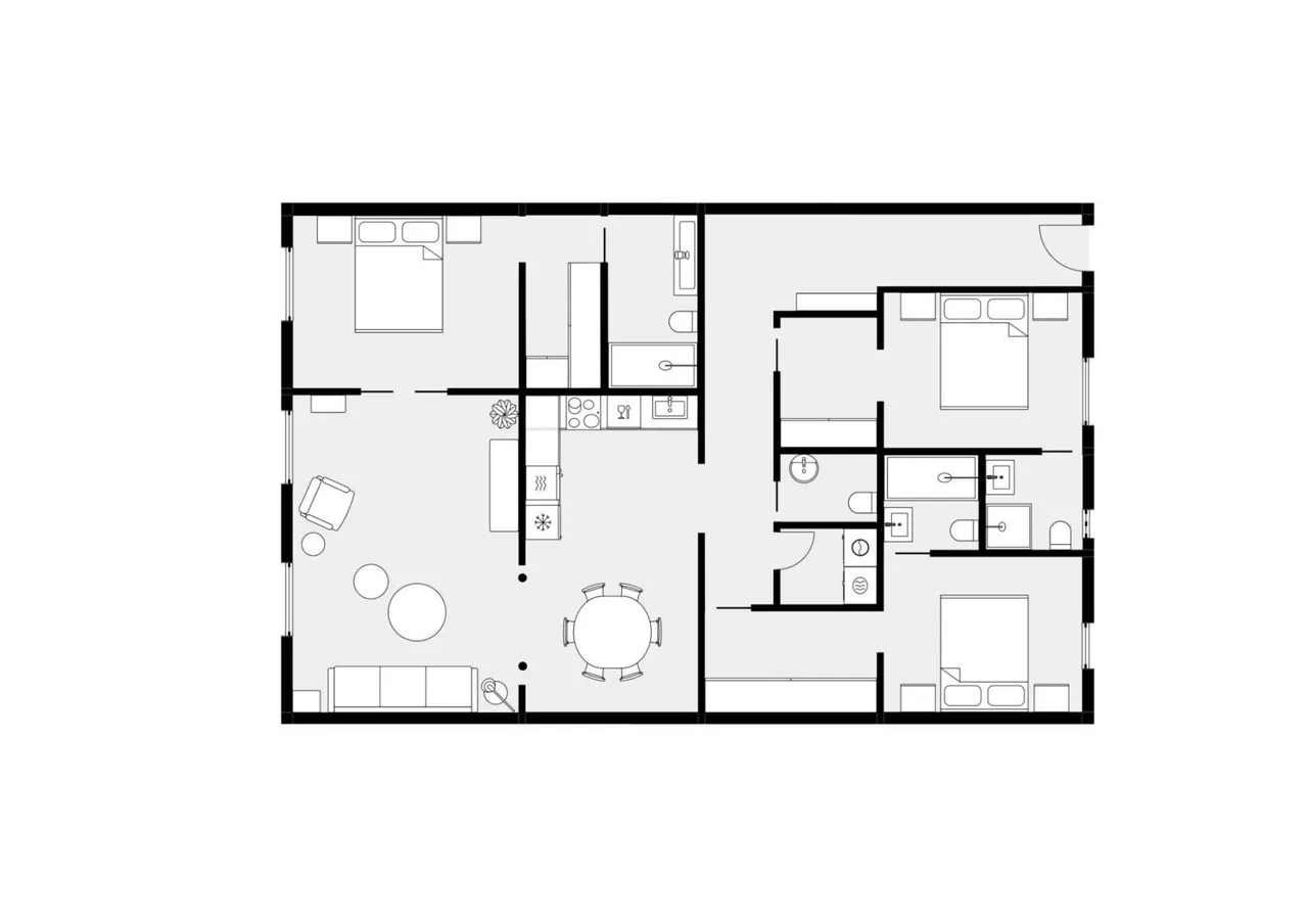 living - 149m² apartment for sale in Recoletos, Madrid - Floor Plan - 1