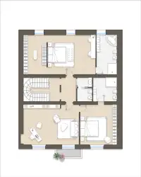 living - Goldoni 24 - Wonen - Dils - Verdiepingsplan thumbnail - 2