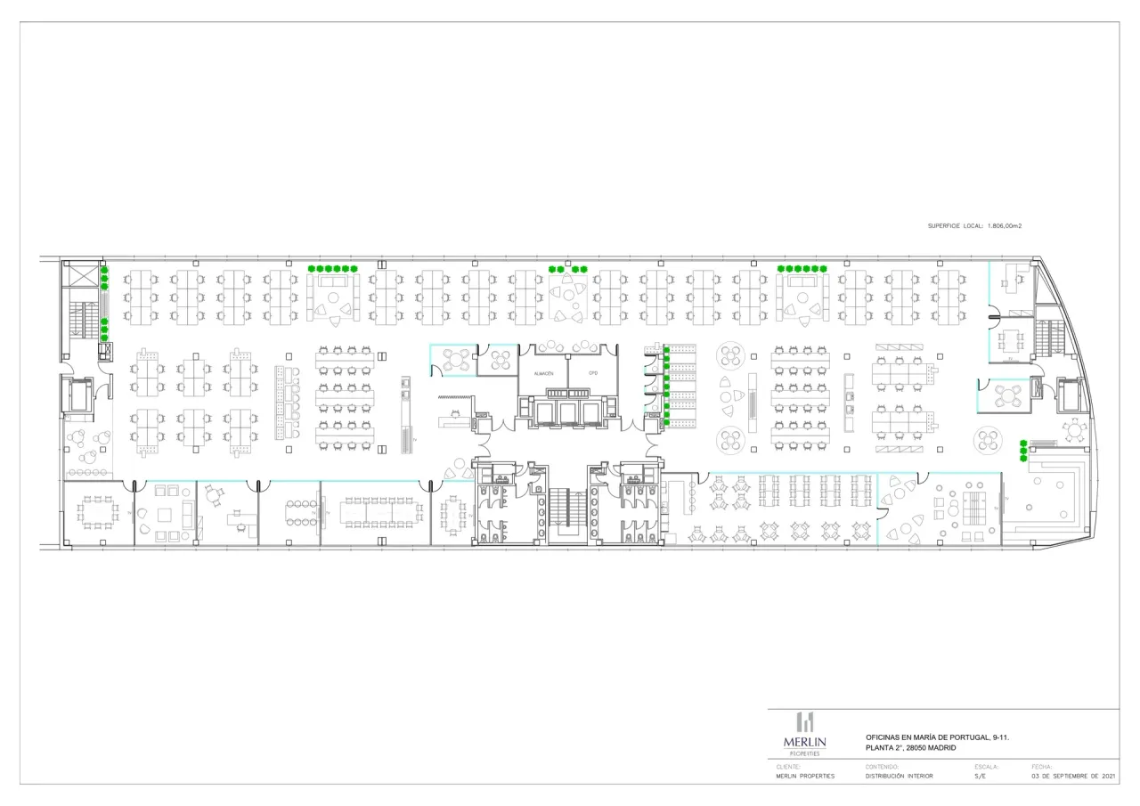 office - Campus Sanchinarro - Bureaux - Dils - Plan d'étage - 1