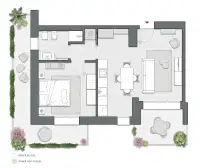 One Bedroom of 74 sqm - Edificio A3 - LivinUp  | Milano - Floor Plan thumbnail - 1