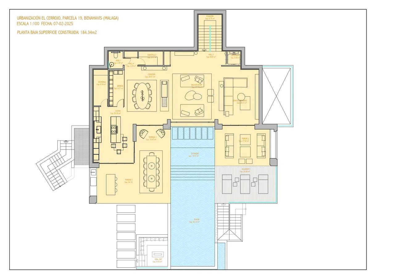 living - 631m² house / villa with 190m² terrace for sale in Benahavís - Floor Plan - 3