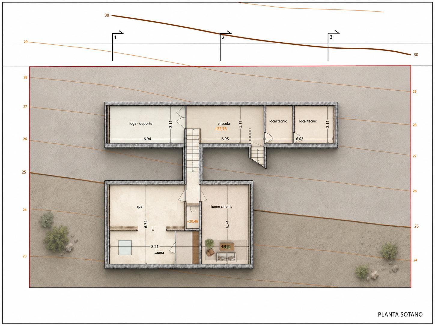 living - 560m² house / villa for sale in Cadaqués, Costa Brava - Floor Plan - 3