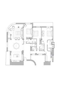 living - Piso de 227m² en venta en Lista, Madrid - Plano del piso thumbnail - 1