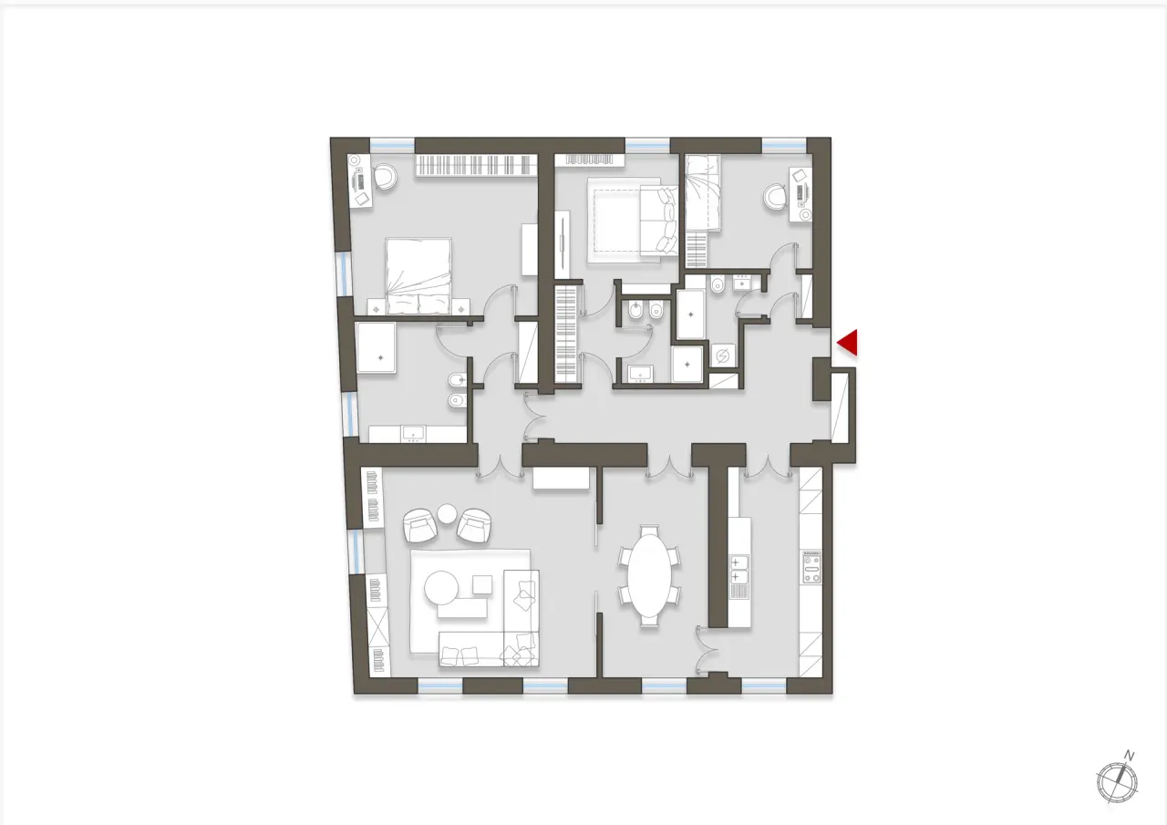 living - Corso Venezia 59 - Living - Dils - Floor Plan - 1