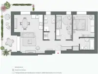 Two Bedrooms of 106 sqm - Edificio C4 - LivinUp  | Milano - Floor Plan thumbnail - 1