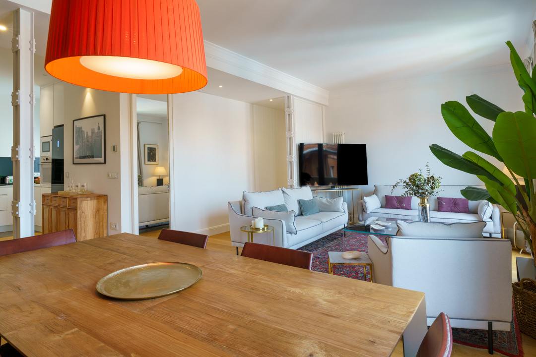 living - 140m² apartment for rent in Almagro, Madrid - gallery thumbnail - 10