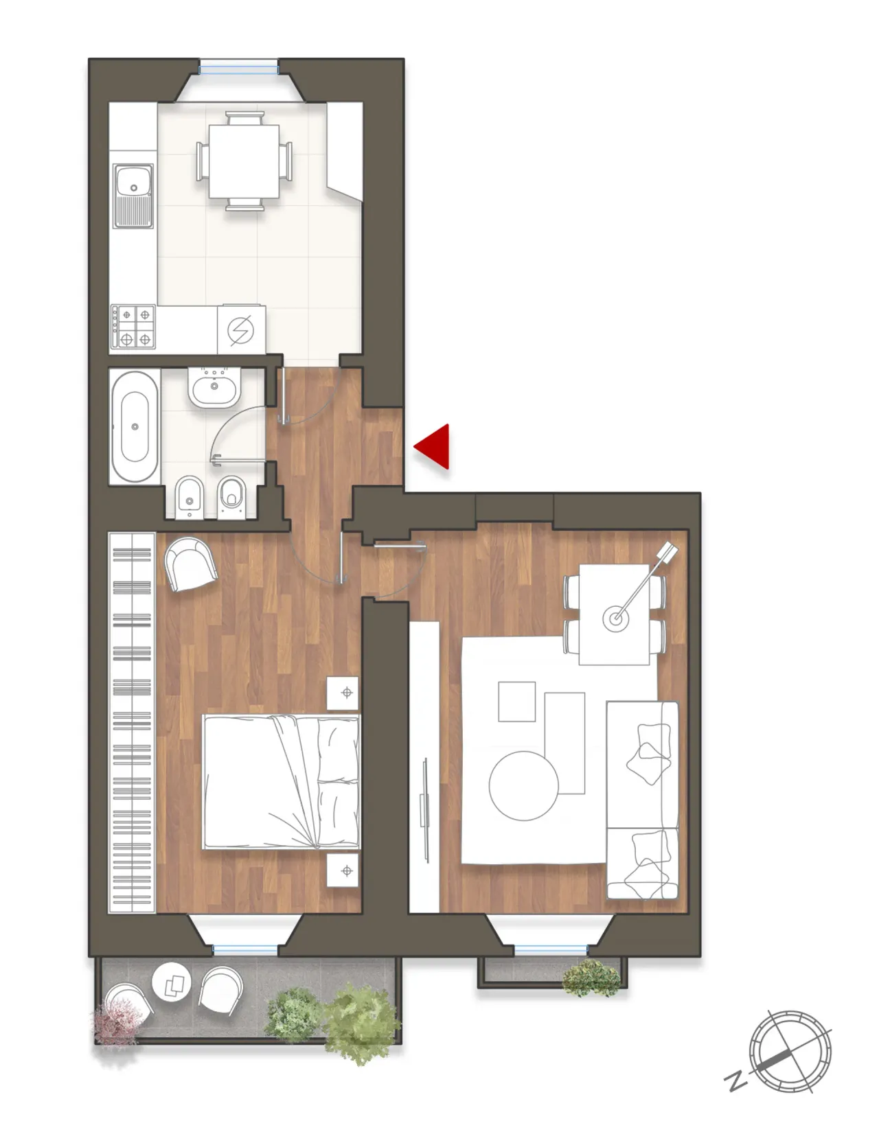living - Botta 8 - Living - Dils - Planimetria - 1