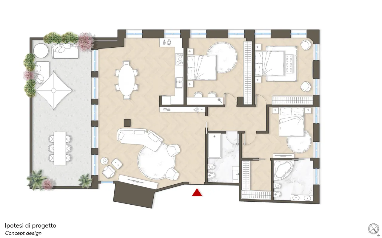 living - Stampa 15 - Living - Dils - Verdiepingsplan - 1